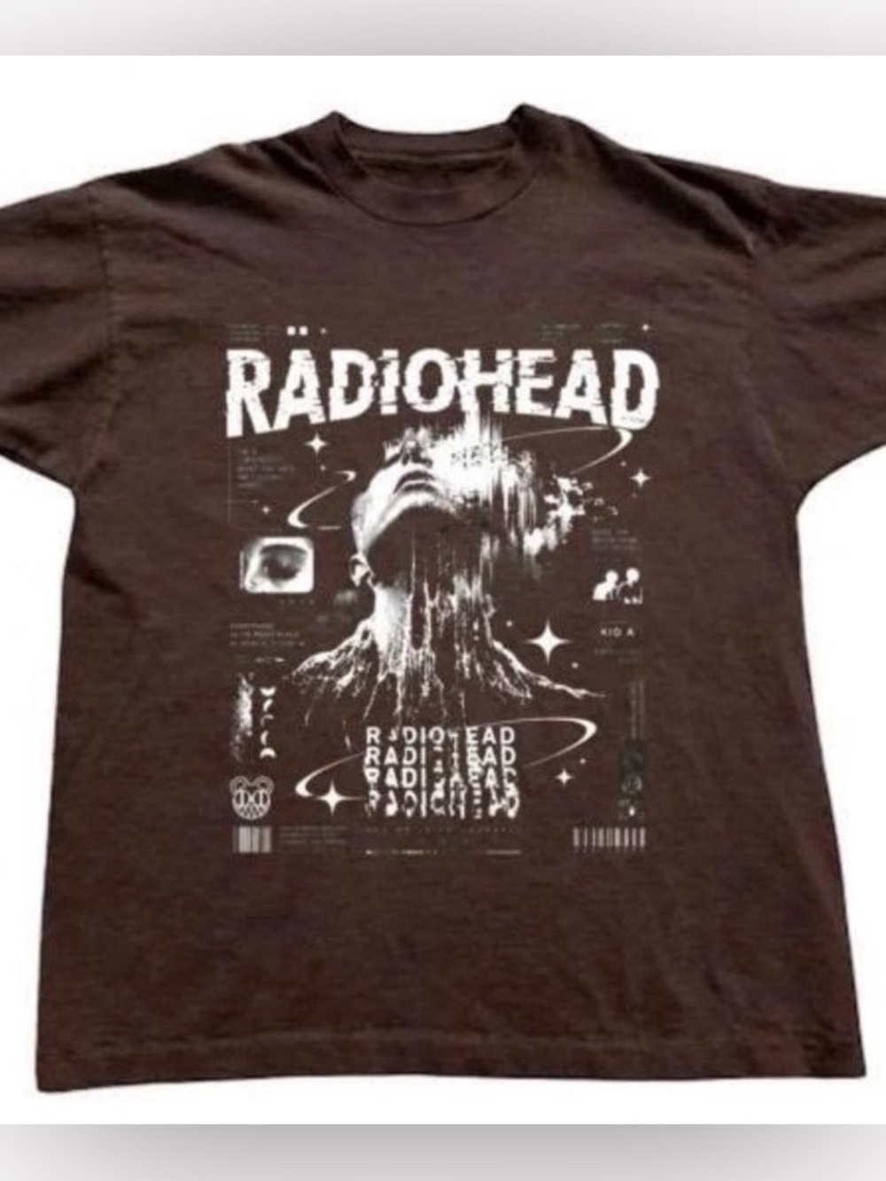 Gildan Brown Graphic Tee with White Print